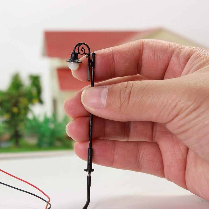 Evemodel LYM39 10pcs Model Railway Train Lamp Post 6.8cm or 2.68inch Street Lights HO OO Scale LEDs New - Image 5